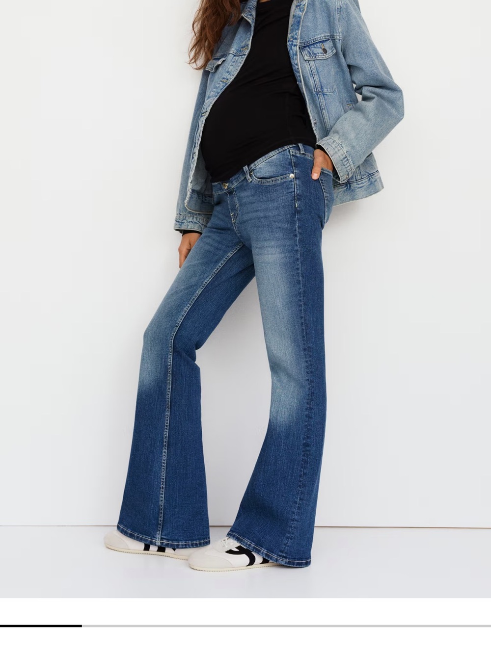 H&M Blue Maternity Flare Jeans